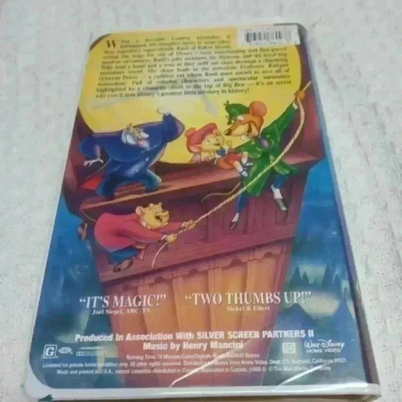 5/$25 A Walt Disney Classic The Great Mouse Detective VHS Black Diamond - Picture 2 of 4